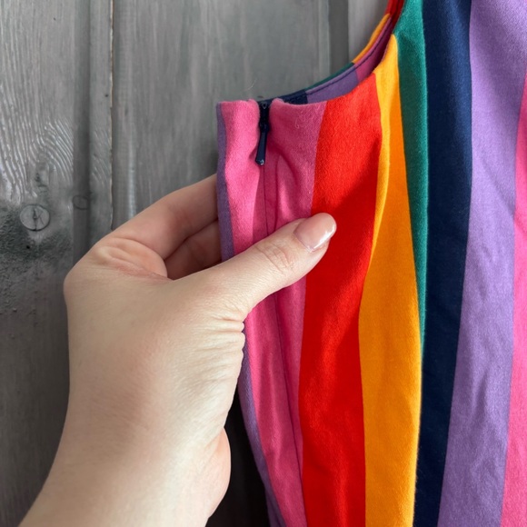 ModCloth Bright and Beautiful Colorful Striped Mid Dress Size US 14 - Picture 7 of 9